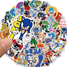 50Pcs/Set Cartoon Sonic Stickers Hedgehog Anime Toys Cartoon Graffiti