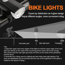 2218 Bike Light Set USB Rechargeable Front Light with Taillight Easy