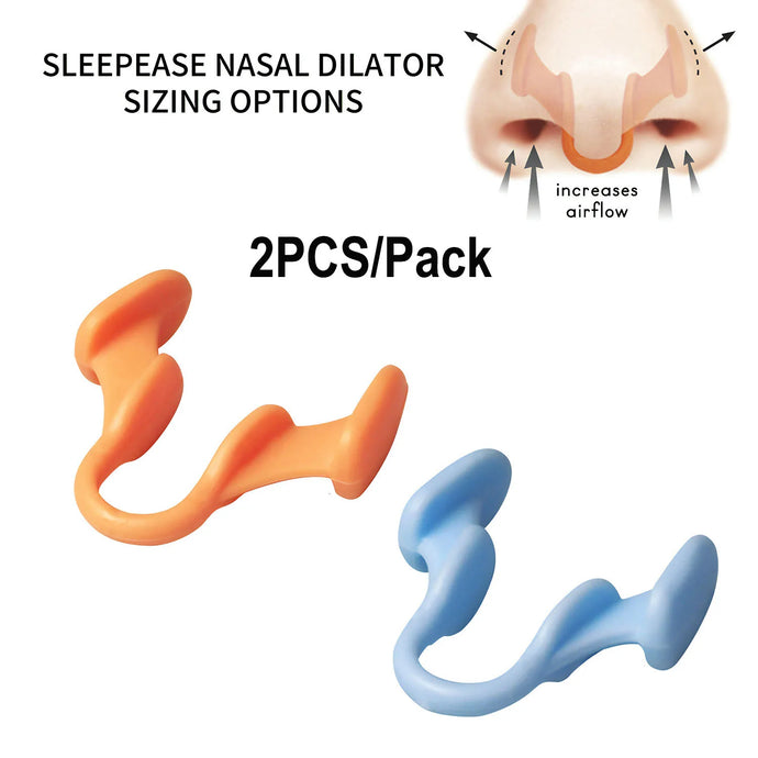 2pcs Mini Stop Snoring Device Silicone Elastic Nose Clip Anti-Snoring