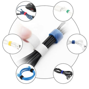 50PCS Cable Organizer Cable Management Cable Winder Tape Protector for