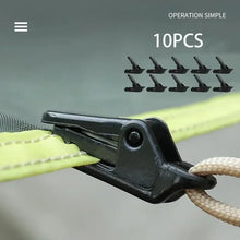 10Pcs Outdoor Tarpaulin Clips Camping Tents Awning Wind Rope Clamp