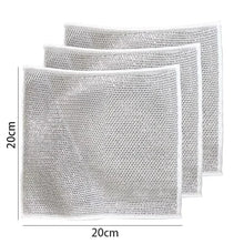 10pcs Magic Dishcloth Silver Wire Cleaning Kitchen Cloth Thickened