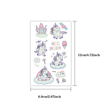 5pcs Green Luminous Glow Cute Unicorn Waterproof Temporary Tattoo