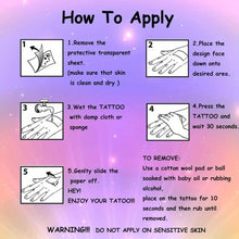 14 Sheets Glittering Unicorn Tattoo Stickers for Personalized