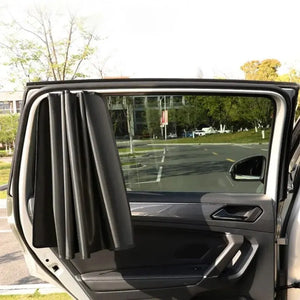 2Pcs Car Side Window Sun Shade Magnet Privacy Curtains UV Reflection