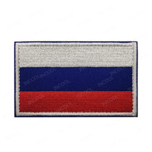 Russian Russia Flag Embroidered Patch IR Reflective Patches Appliqued Sticker Strip Glow In Dark