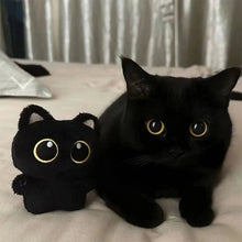 10cm Cute Black Cat plush toy Doll Small Pendant Cuddly Pillow Cushion