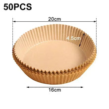 50/100/200pcs Disposable Air Fryer Paper Round/Square Special Paper