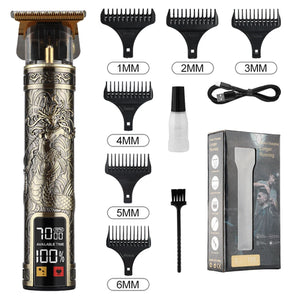 T9 LCD Electric Hairdresser Oil Shaving Head Electric Pusher Carving