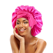 New Satin Solid Sleeping Hat With Stretchy Tie Band Elastic For Women