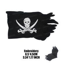 Pirate Flags Jolly Roger Black Beard Edward Teach Tactical Patch Hook & Loop Blackbeard Skull Heart Embroidered Badge Emblem