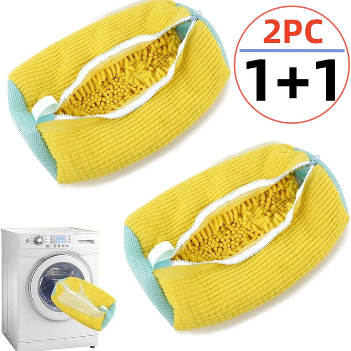 1/2PCS Washing Shoes Bag Cotton Laundry Fluffy Fibers Easily Remove