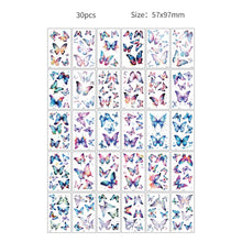30pcs Temporary Tattoos for Children Unicorn Mermaid Car Fruit Cartoon