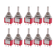 10Pcs DIY Toggle Switch ON-OFF-ON  3Pin 3 Position Latching MTS-103