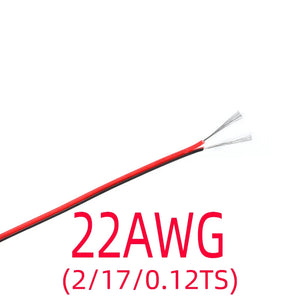 2 Pin Electrical Wire Tinned Copper 18/20/22/24/26 AWG insulated PVC