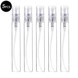 5/10Pcs 3ml 5ml 10ml Clear Mini Perfume Glass Bottle Empty Cosmetics