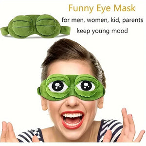 3D Sad Frog Sleep Mask Natural Sleeping Eyeshade Cover Shade Eye Patch