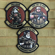 Army Soldier Tactical Patch M4 Rifleman Morale Badge Printing Patches Hook and Loop Old Man Fat Man Military Backpack Sticker