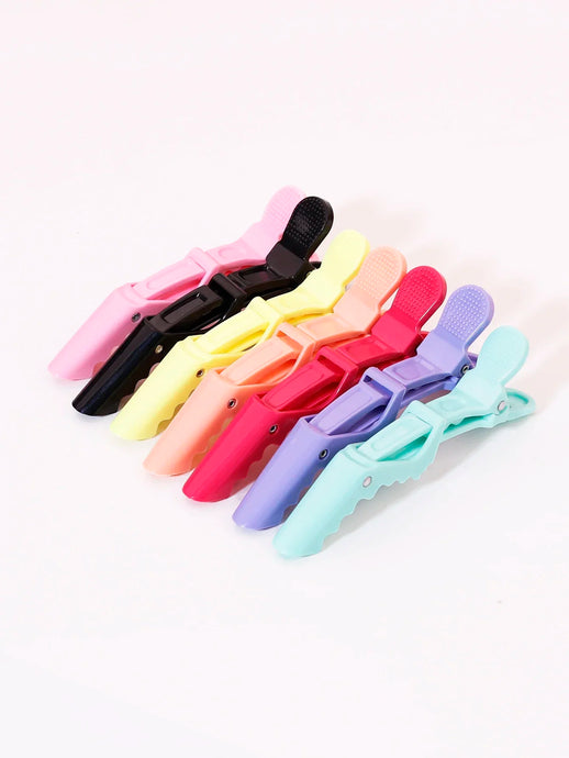 6pcs crocodile hair clip design claw shaped hair clip salon hair clip