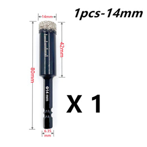 5-16mm Hexagonal Shank Brazed Dry Ceramic Tile Drill Bit Marble