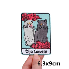 Animal Tarot Embroidery Patch Iron On Patches For Clothing Thermoadhesive Patches Cartoon Cat Patches On Clothes Sewing Stickers