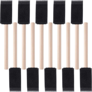 10Pcs Sponge Brush Wooden Handle Watercolor Oil Stain Art Craft
