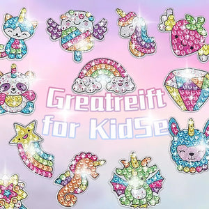 DIY 12 Stickers Diamond Paintings Kit Create Arts Education Craft