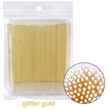 100Pcs Eyelash Cleaning Brush Lash Extension Micro Cotton Swab