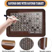 Money Box Wooden Piggy Bank Money Container for Cash Saving Treasure