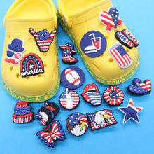 1-19Pcs Rainbow Star Eagle PVC Garden Shoe Charms USA Statue of Liberty Designer Accessories Fit Adult Backpack
