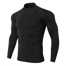 Men Bodybuilding Sport T-shirt Quick Dry Running Shirt Long Sleeve