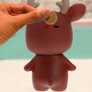 Cartoon Cute Deer Shape Piggy Bank Coin Storage Container Money Jar