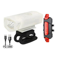 2218 Bike Light Set USB Rechargeable Front Light with Taillight Easy