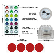 1Set Remote Control Car LED Interior Ambient Light - Colorful Adhesive