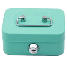 Lockable Money Safe Box with Key Metal Cash Box Portable Piggy Bank