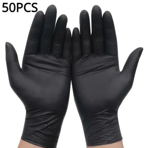 100/50/20PCS Black Nitrile Gloves Thickened Disposable Gloves for