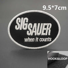 SIG SAUER Tactical Military Morale Patches Embroidery Badge with Hook Backing for Backpack Jackets Hat Decoration