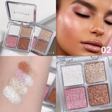 4 Color Face Highlighter Palette Illuminator Palette Natural Glow