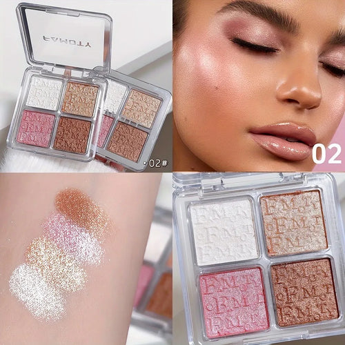 4 Color Face Highlighter Palette Illuminator Palette Natural Glow