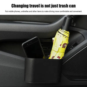 Wholesale Portable Plastic Car Storage Box Car Trash Can With Lid