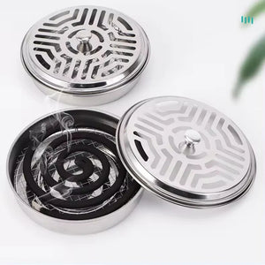 1PC Incense Holder, Mosquito Coil Tray Holder For Household With Lid,