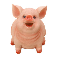 Children Cute Pig Piggy Bank Desktop Resin Piggy Bank Coin Saving Box