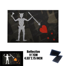 Pirate Flags Jolly Roger Black Beard Edward Teach Tactical Patch Hook & Loop Blackbeard Skull Heart Embroidered Badge Emblem