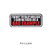 DIY Black White Words Letter Patches For Clothing Embroidered Badge Rock Hippie Iron On Clothes Sticker Badge Appliques Stripes