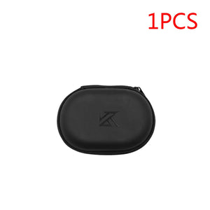 1-20PCS KZ Earphones Oval Storage Bag Wired Headphones PU Zipper