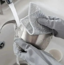 10pcs Magic Dishcloth Silver Wire Cleaning Kitchen Cloth Thickened