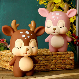 Cartoon Cute Deer Shape Piggy Bank Coin Storage Container Money Jar