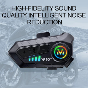 2PCS Y10 2x Motorcycle Intercom Headset Helmet BT 5.3 For 2 Riders