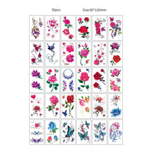 30pcs Temporary Tattoos for Children Unicorn Mermaid Car Fruit Cartoon