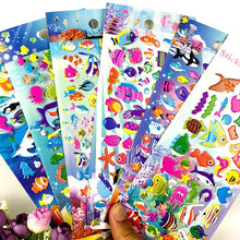 6 Sheets 3D Bubble Sticker Car Truck Plane Traffic Waterproof Cartoon